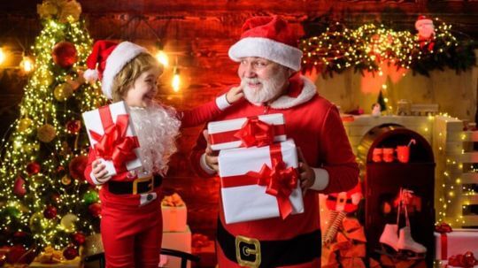 AI Santa Giving Gifts